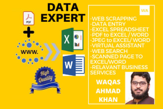 do web scraping, data mining, pdf conversion in 5 hours
