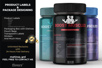 do premium box packaging design and product label design