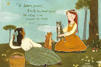 illustrate a holiday greeting card