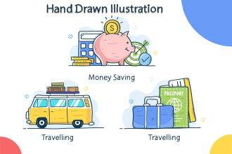 do custom vector hand drawn and doodle icons for website