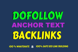 do 30 dofollow anchor text white hat SEO link building