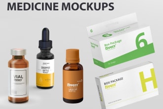 design your medicine packaging label and mockup for amazon