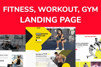 design modern fitness, sports, gym, workout website or landing page