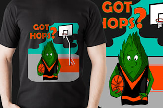 create amazing custom cartoon illustration for t shirts