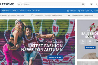 build complete   webshop using flatsome,avada,woodmart theme