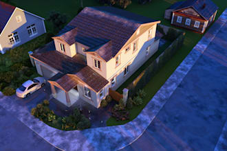 do 3d render for exterior realistic photo