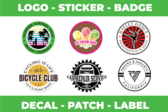create awesome sticker, label, decal, logo and patch designs