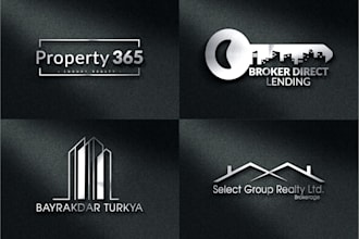 design an elegant and professional real estate logo