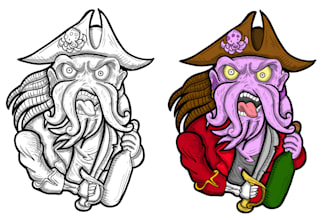 draw digital line art illustration just in 24 hours