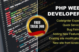 develop your web application in PHP, codeigniter