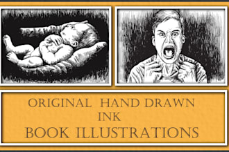 make original hand drawn book illustrations
