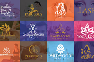 design natural yoga spa wellness cosmetics beauty salon logo
