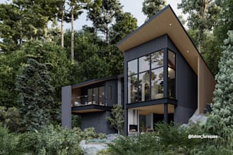develop an architectural design with 3d modeling and renders