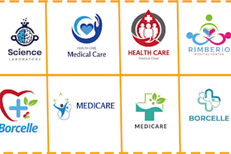 design health, fitness, dental, medical, and clinic logo