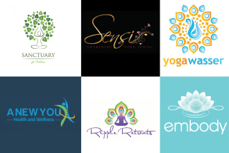 yoga,health and fitness,meditation and wellness logo