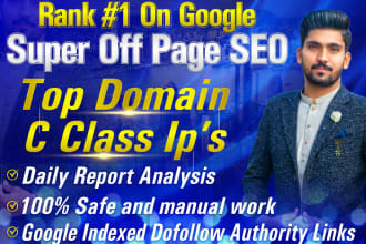 do 30 days off page seo with high quality dofollow backlinks
