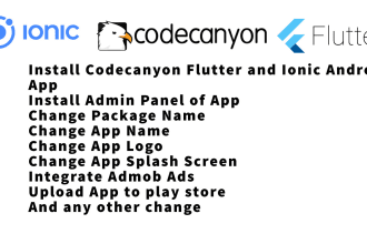 install flutter,ionic codecanyon android and ios application