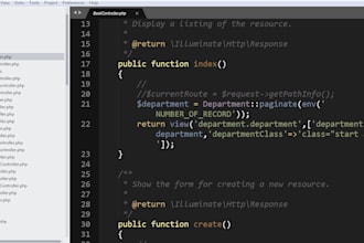 develop a custom web application using laravel and mysql