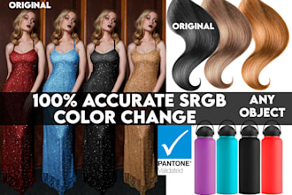 change color of  object product  and  logo colour replacement