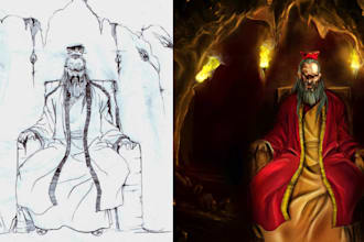 create comic style pencil sketches for you