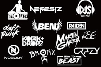 design dope music, dj, band, artist or musician logo