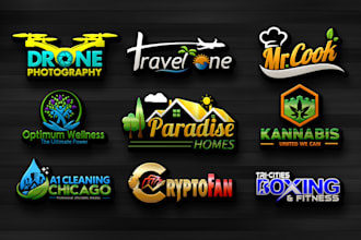 design high quality, modern, elegant, company and  business 3d logo