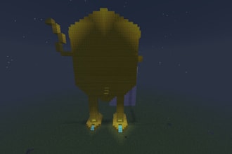 make a cartoon character in minecraft