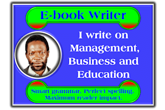 write business, management and education ebooks