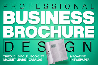 design a professional trifold, bifold or brochure