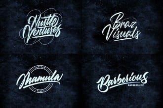 create typography hand lettering signature calligraphy logo