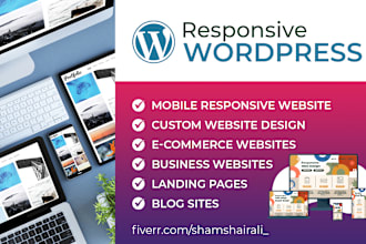 create clean,modern and responsive wordpress website design with elementor pro