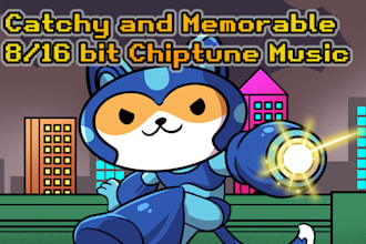 create catchy 8 bit 16 bit and psx style music for your game