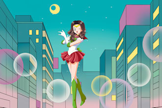draw you in sailor moon anime style