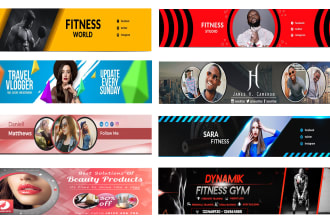 design an outstanding youtube banner and logo