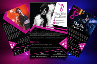 design stylish electronic press kit, media kit, epk