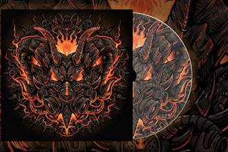 high detailed and professional dark art album cover