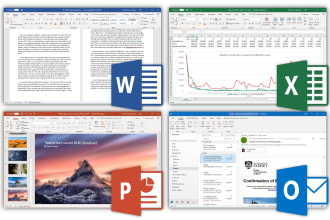 all kind of work on microsoft  office