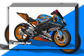 draw your bike portrait from photo in 24 hours