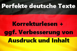 proofread your german text korrekturlesen