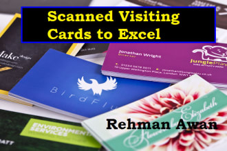 convert your scanned visiting cards to csv or excel