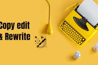 rewrite and copy edit your content