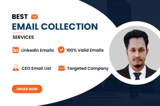 do email collection, web scraping, mining and research