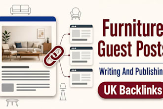 write and publish UK furniture blog guest post with SEO backlink services