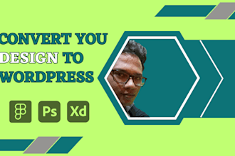 convert figma, xd, and PSD design to wordpress