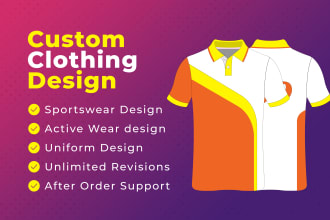 do sportswear and fashion wear designs in vector art