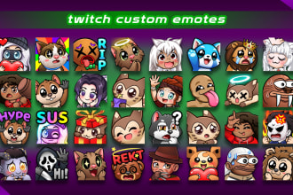 make extraordinary custom emotes for twitch streamers