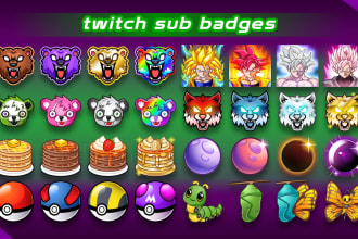 make extraordinary custom sub badges for twitch streamers