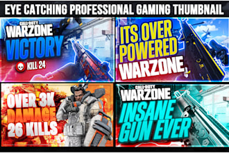 do eye catching gaming youtube thumbnails professionally