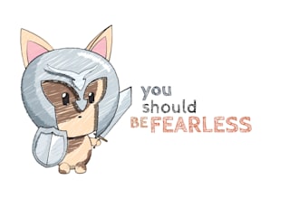 illustrate a cute animal character doodle