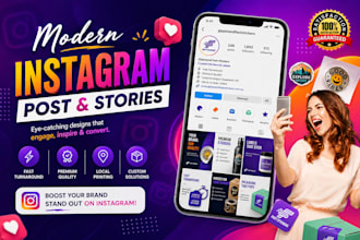 design instagram post and instagram stories